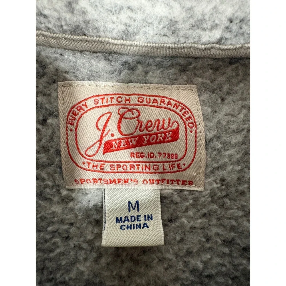 J. Crew Sporting Life Mens Full Zip Sweater Jacket Heather Grey Size M 77388